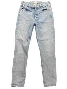 AGOLDE Nico High Rise Slim Straight Jeans | Size 27 |  Light Wash Button Fly